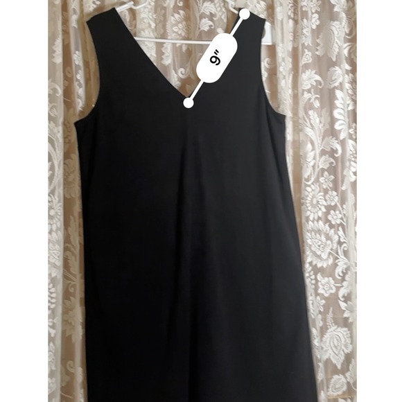 Soprano Black Sleeveless V Neck Mini Dress Pockets Casual Career Women's Medium - Picture 8 of 12
